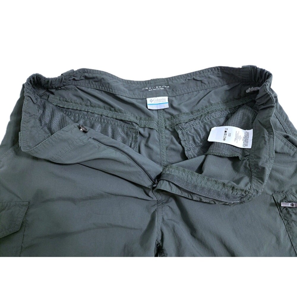 Columbia Cargo Shorts Men's 38 Silver Ridge Hiking Trail Green Nylon Fishing - Picture 2 of 9